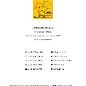 Fahrlehrgänge WPSV 2024