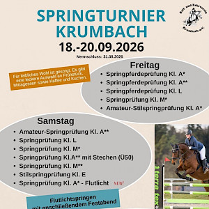 🌟RFV Krumbach schreibt das erste Mal ein S*-Springen mit Stechen aus!